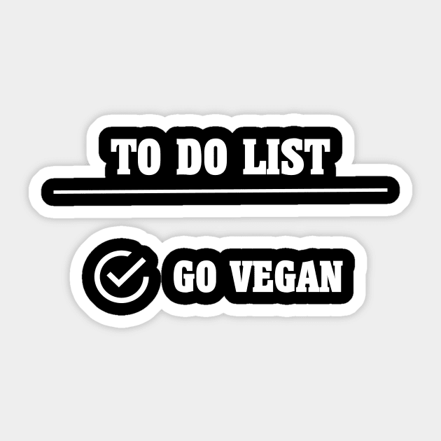 Go Vegan Sticker by JevLavigne